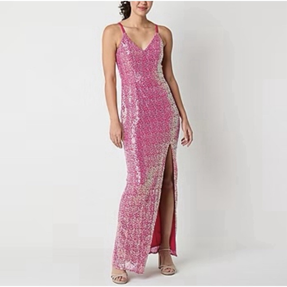 by&by Womens XL‎ Juniors Sleeveless Sequin Bodycon Dress Prom